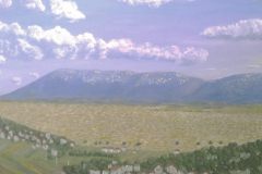livno field, kamesnica mountain - oil on canvas